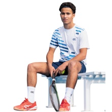 ONCOURT Koszulka tenisowa Performance Tee USO 1 biała/niebieska męska